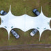 2 Starshade 1700 Pro Event Tents Connected top view
