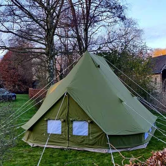 5 person tent Sibley 600 Twin Pro Green Side view