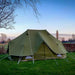 5 person tent Sibley 600 Twin Pro Green front view zoomed out