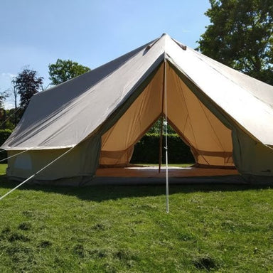 8 man tent Sibley 700 Ultimate Quad Door front view with doors open no mesh