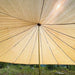 Bell Tent Protector Cover view from beneath with the sun above