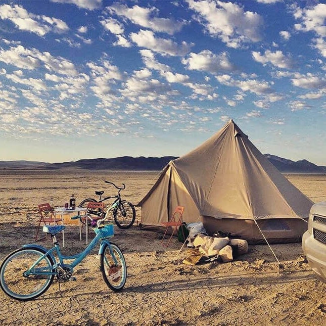 two person tent Sibley 400 Ultimate set up in the desert